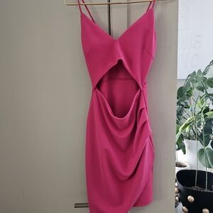 Cut Out Pink Dress